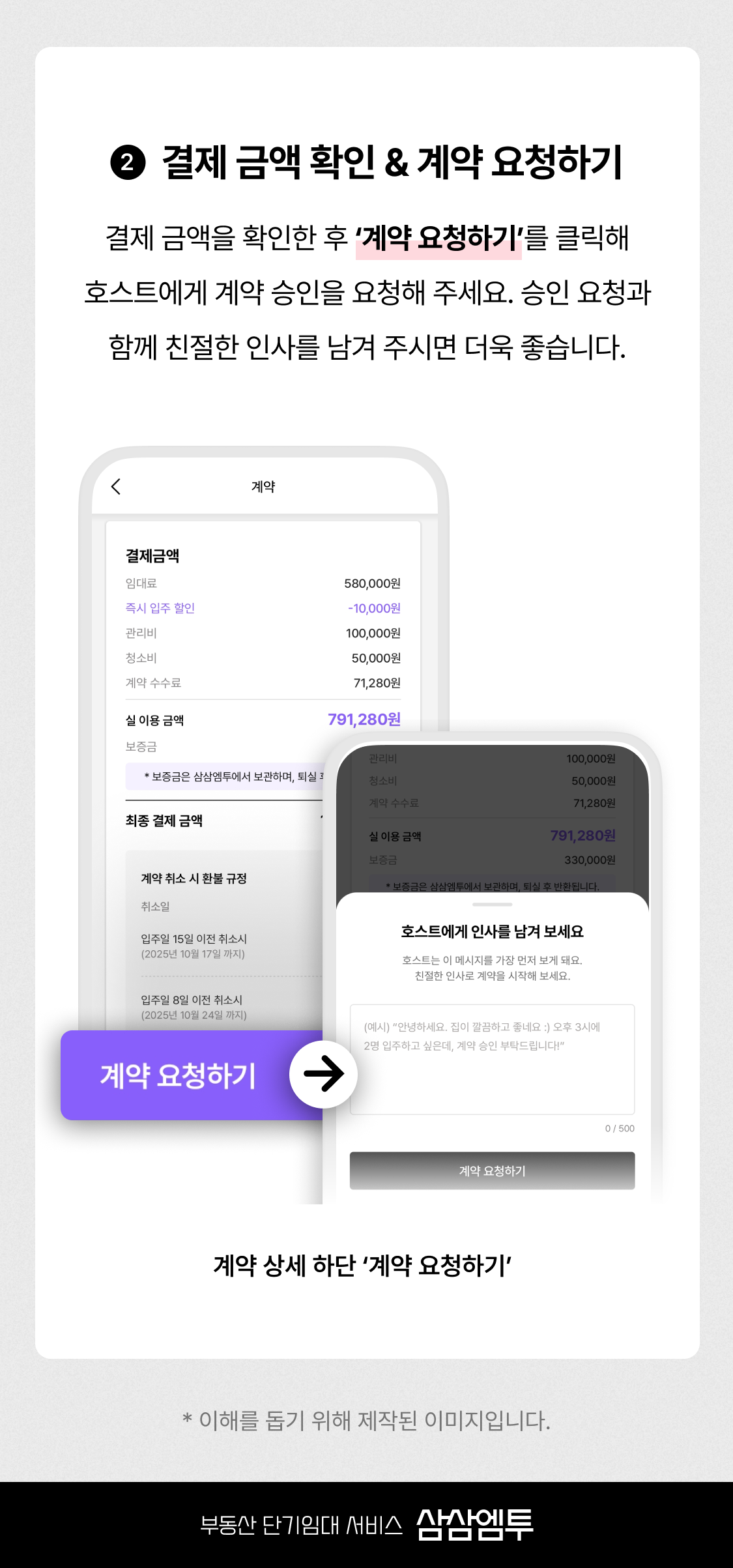 삼삼엠투 단기임대 계약