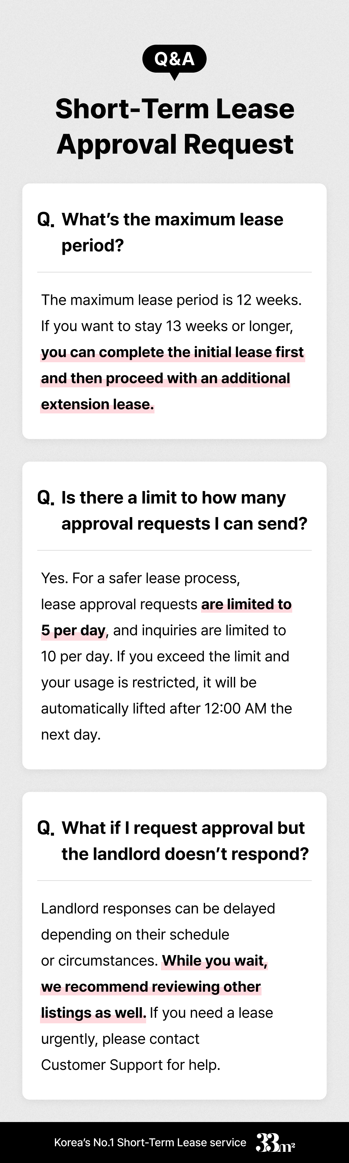 How to Request Short-Term Lease Approval on 33m2