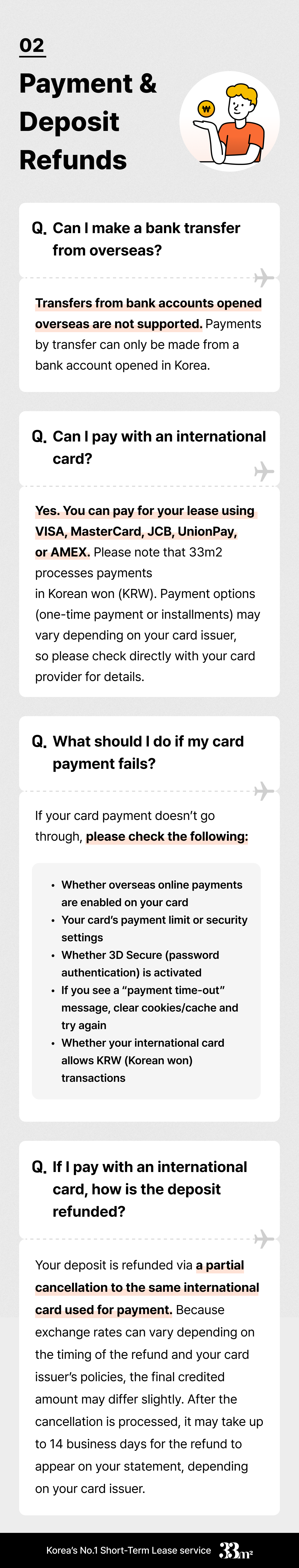 33m2 Q&A: Short-Term Lease for International Users