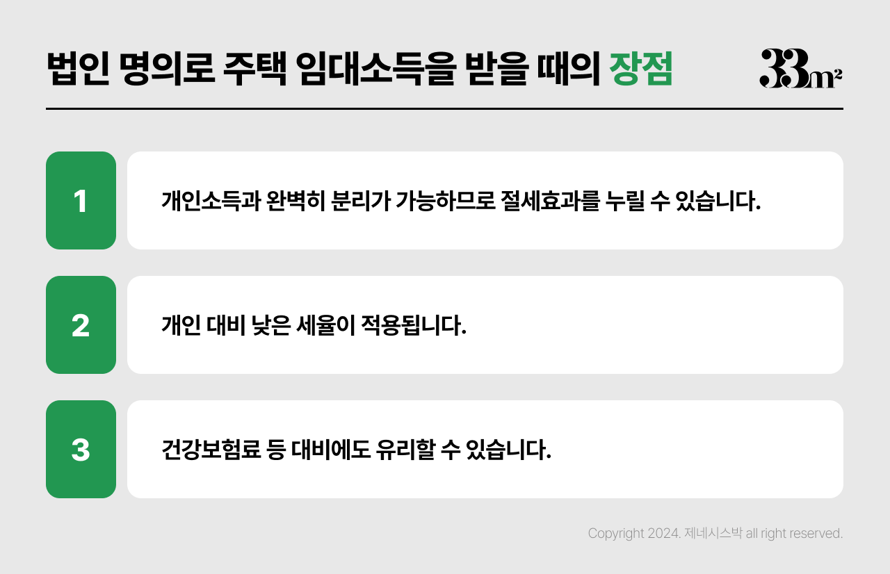 주택임대소득 개인 명의와 법인 명의