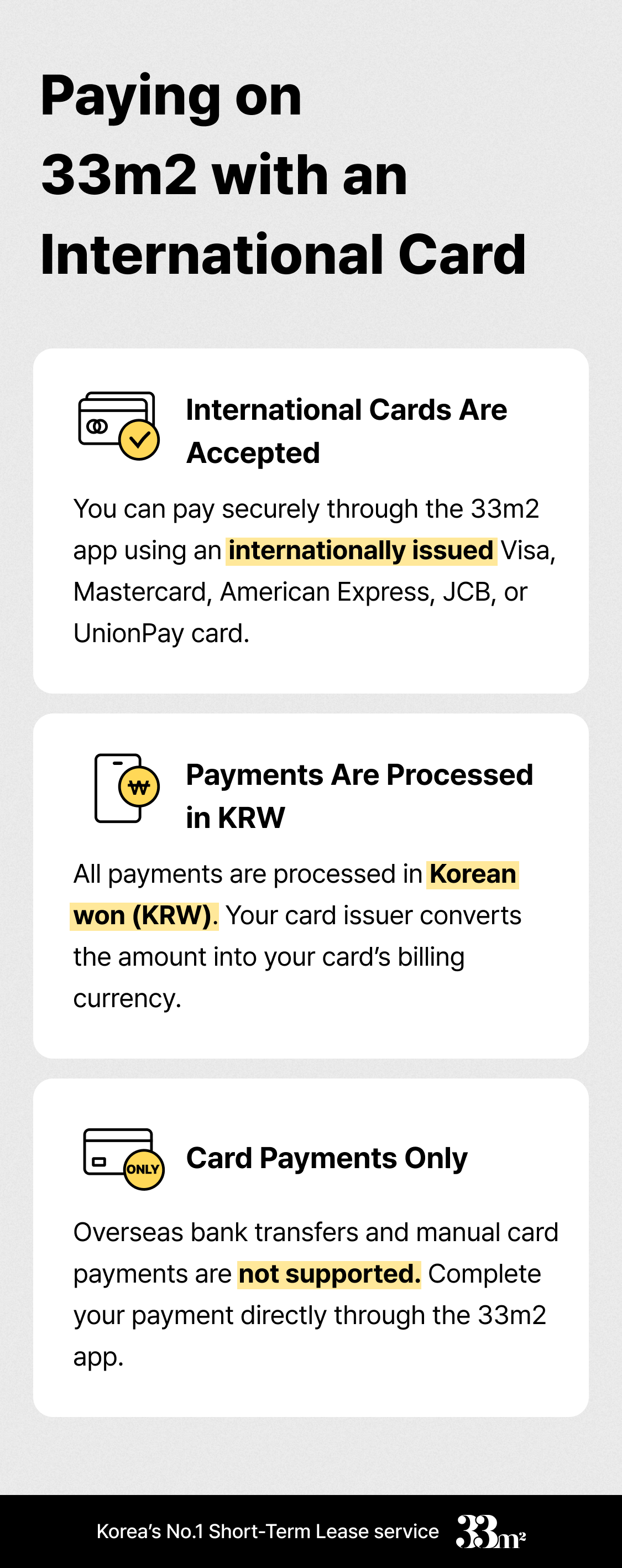 Paying on 33m2