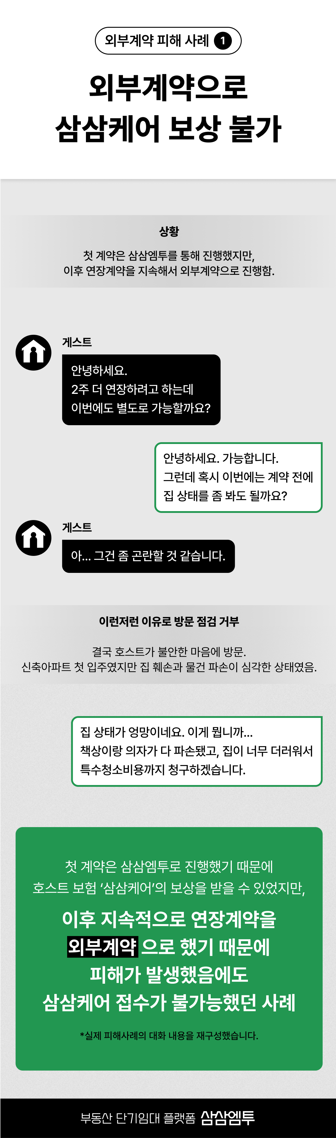 삼삼엠투 단기임대 계약
