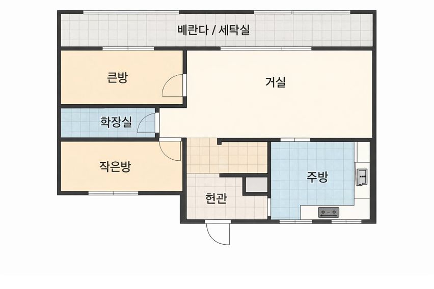 율량 3인거주 코지투룸 15번째 이미지