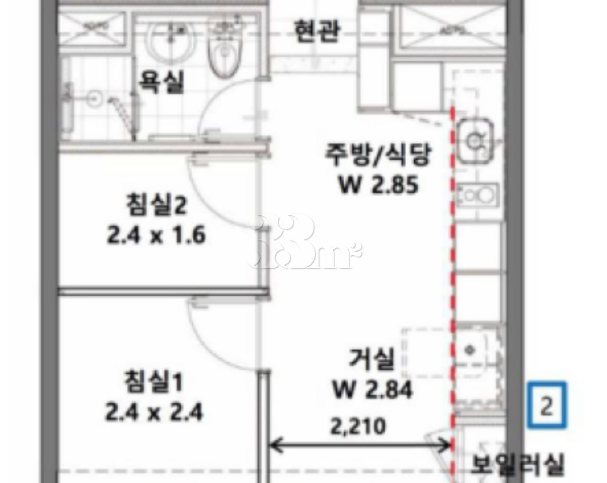 New 2-room apartment near the subway station 18th image