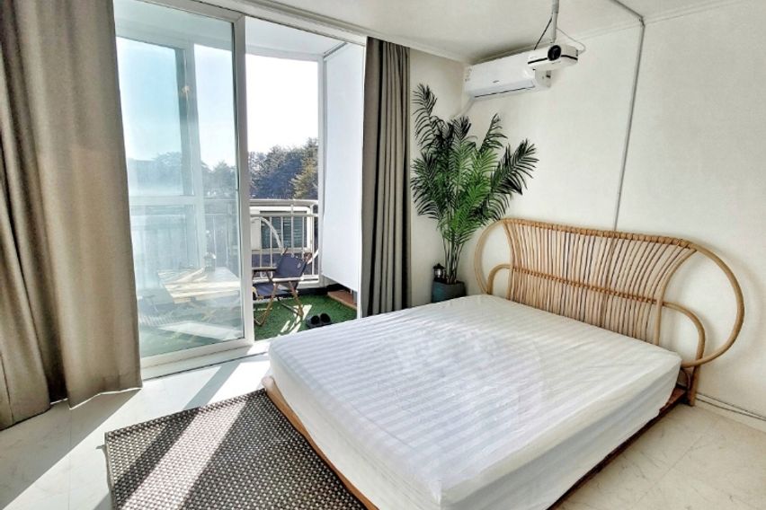 해변 도보#빔프로젝터 