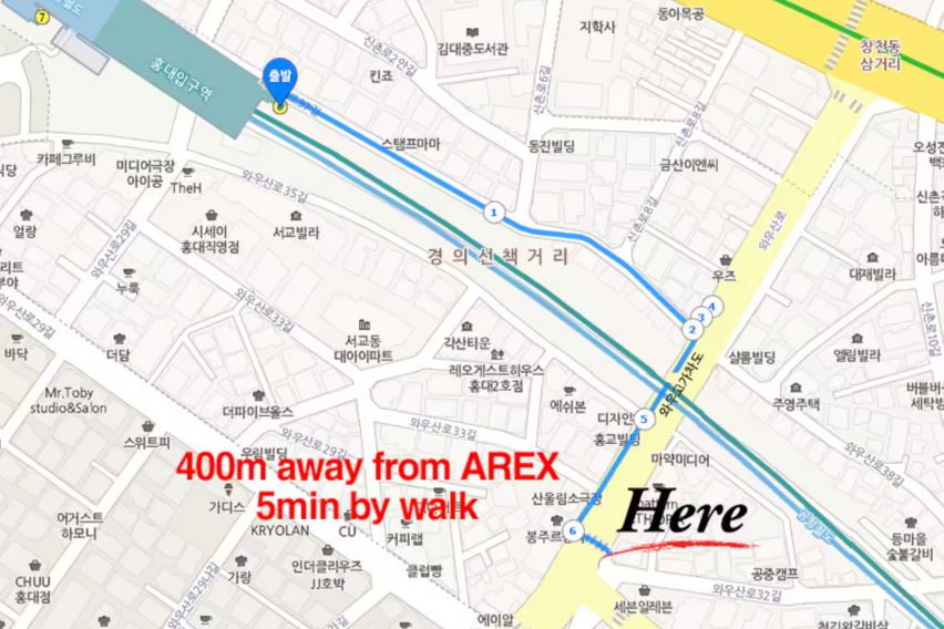 홍대입구역 5분 풀옵션 5번째 이미지