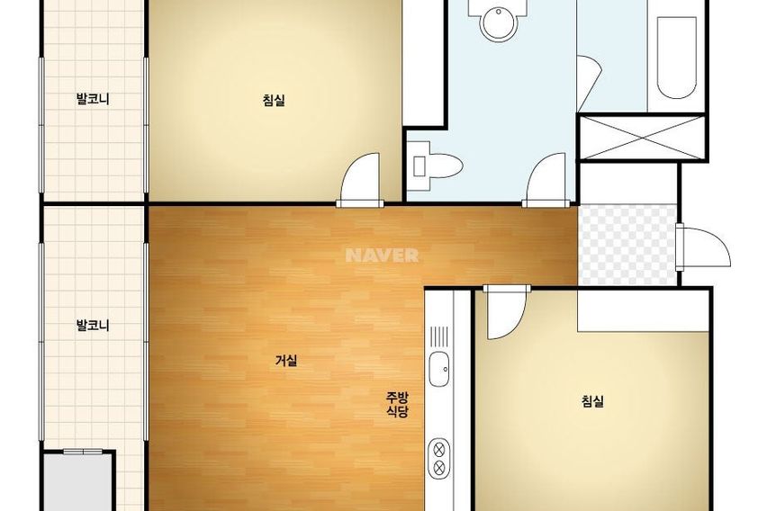 정남향 테라스  넓은방 6번째 이미지