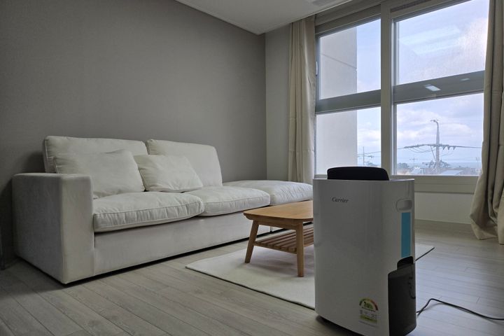 Studio apartment with an ocean view living ro 6th image