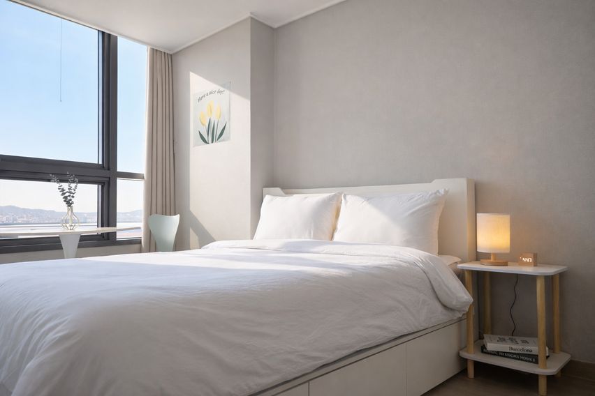 송도한라 풀옵션 퀸침대