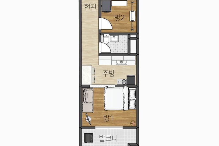🧡 Fully furnished unit near Doksan Station & 19th image
