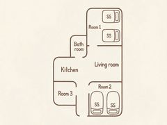 Mangwon 3-bedroom unit for 4 people (near Hon 19th image