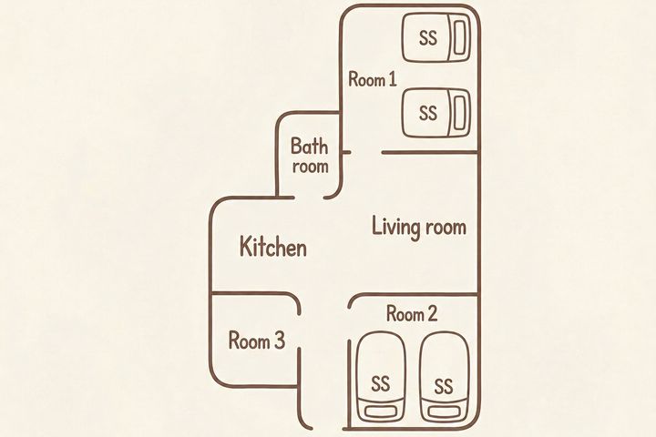 Mangwon 3-bedroom unit for 4 people (near Hon 19th image