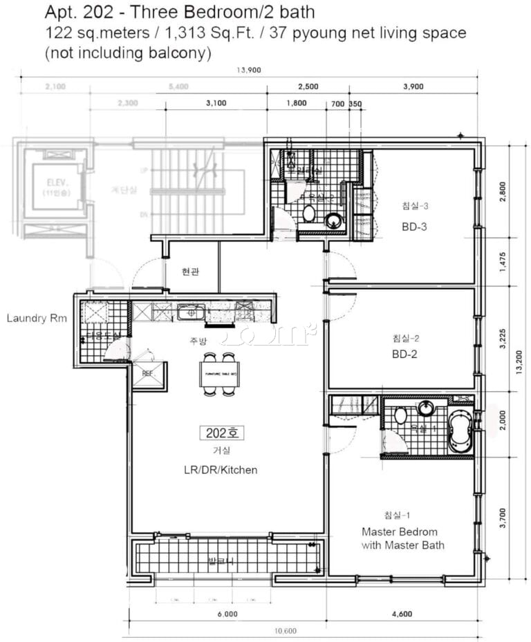 Unit 202, 3 bedrooms, 2 bathrooms 9th image