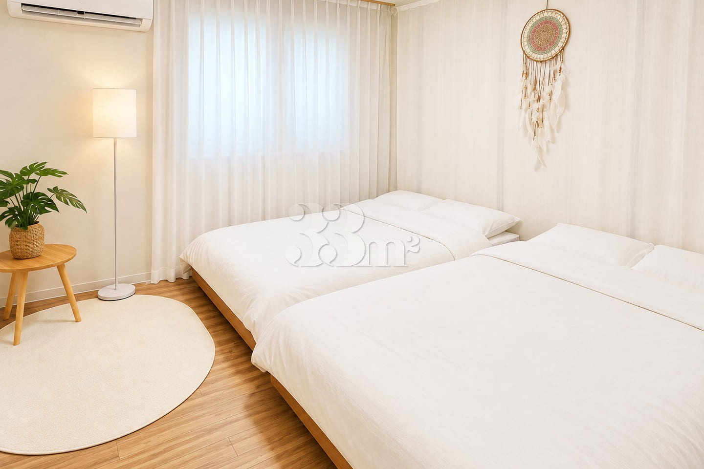 Fully furnished. 2 rooms. 3 beds. 1th image