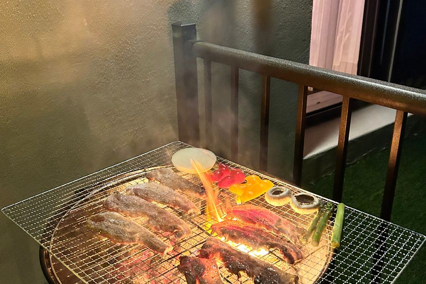 개인테라스 바베큐 마당