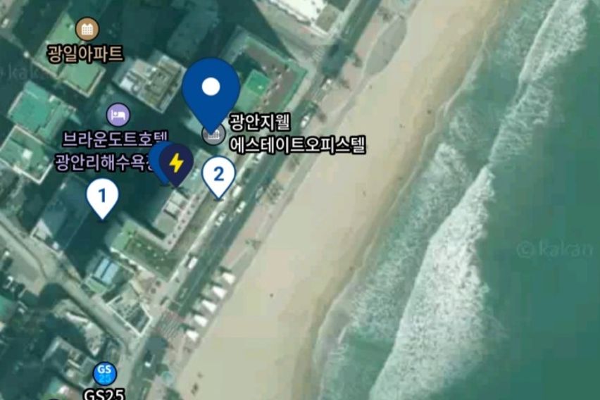 광안리해변 앞 주차무료