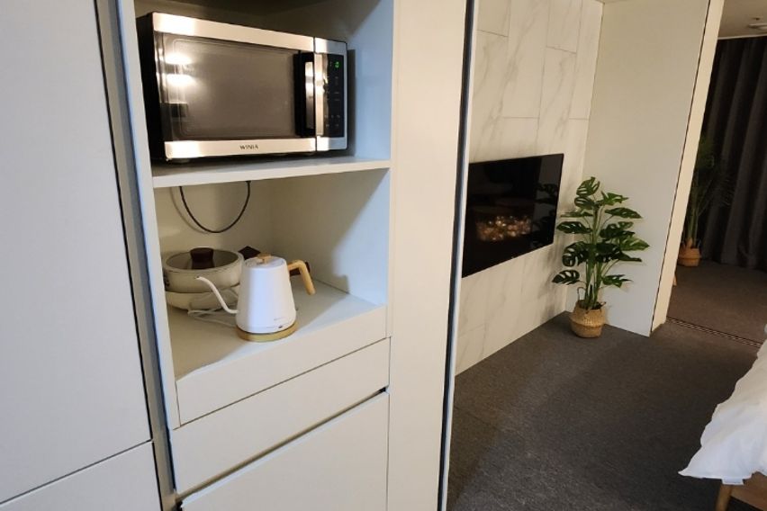 도심의 야경 테라스뷰