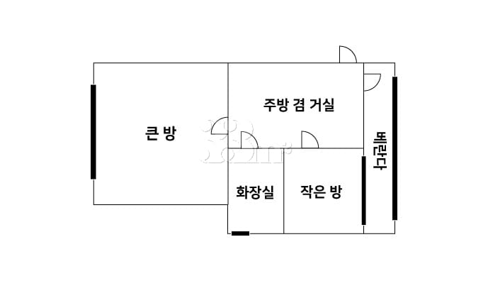 Two-room apartment near Seoul National Univer 17th image