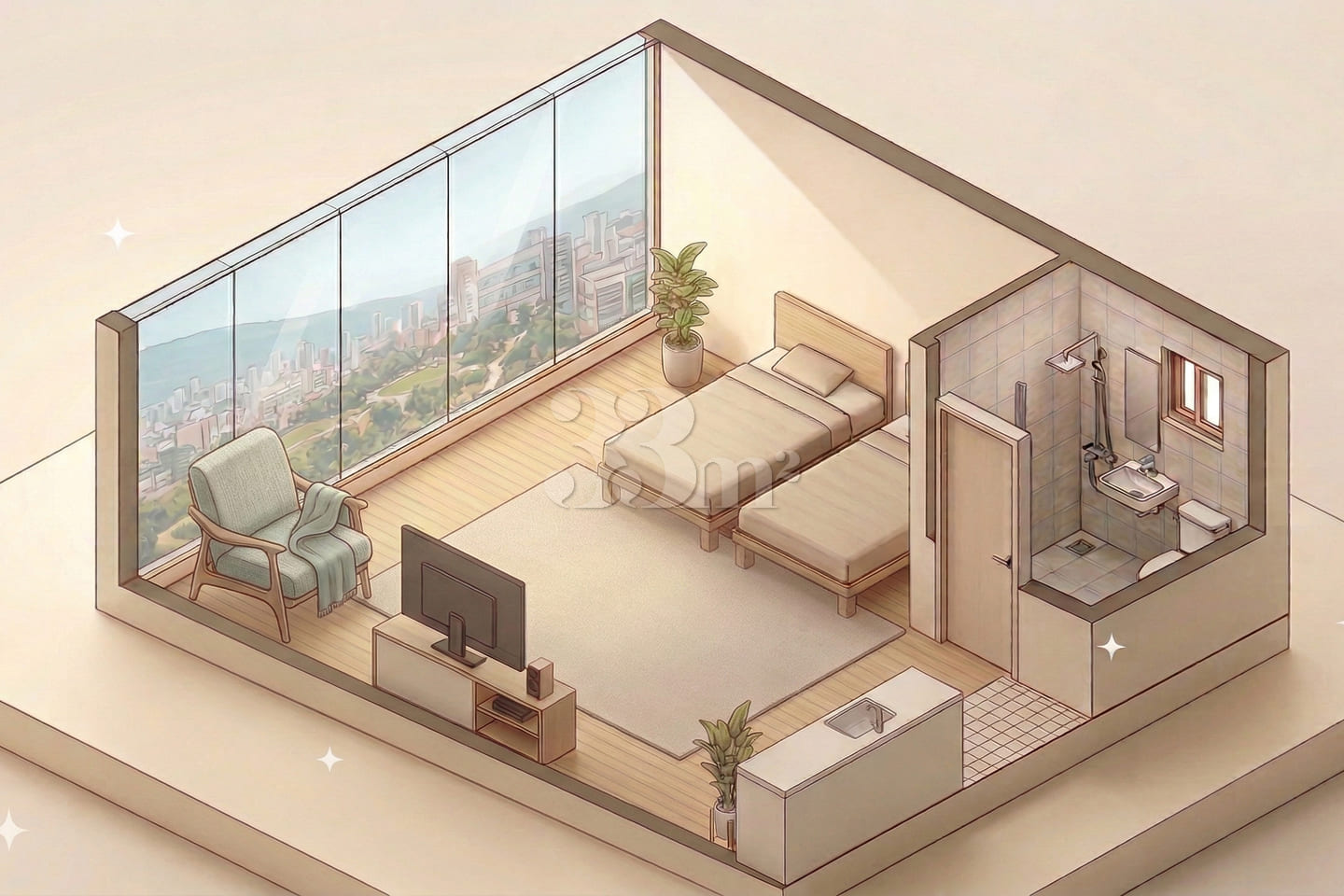 🍀 2 minutes from Beomgye Station / Queen bed 1th image