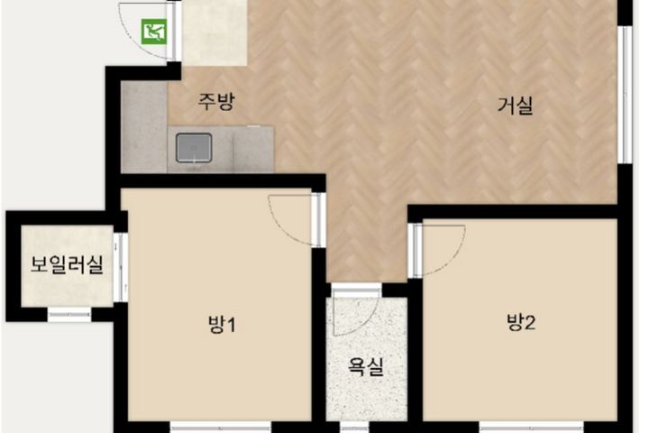 ❤️조용쾌적한투룸❤️효창동 1번째 이미지