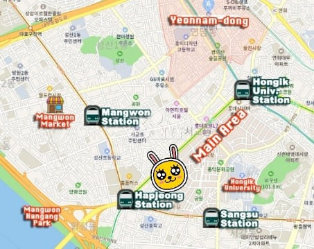 Hapjeong Station, 1-second walk, Hongdae, Han 18th image