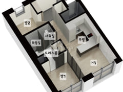 Newly built two-room apartment with Han River 19th image