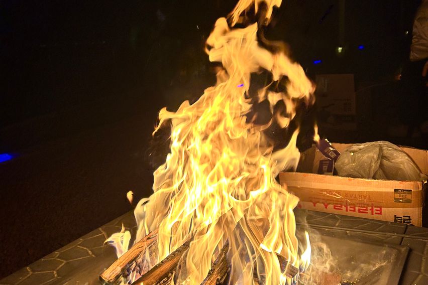 개인테라스 바베큐 마당