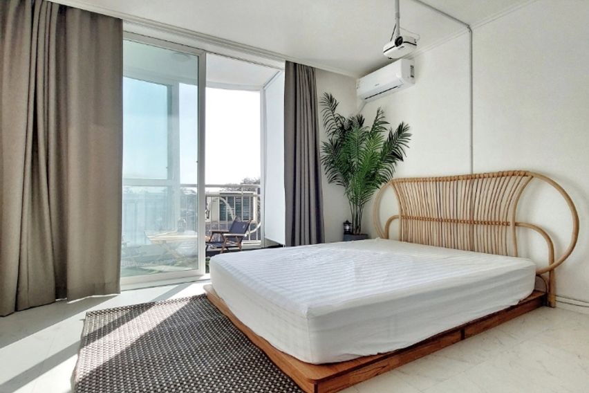 해변 도보#빔프로젝터 