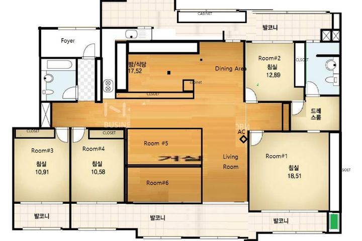 50-pyeong apartment, 4 rooms, 2 bathrooms 6th image