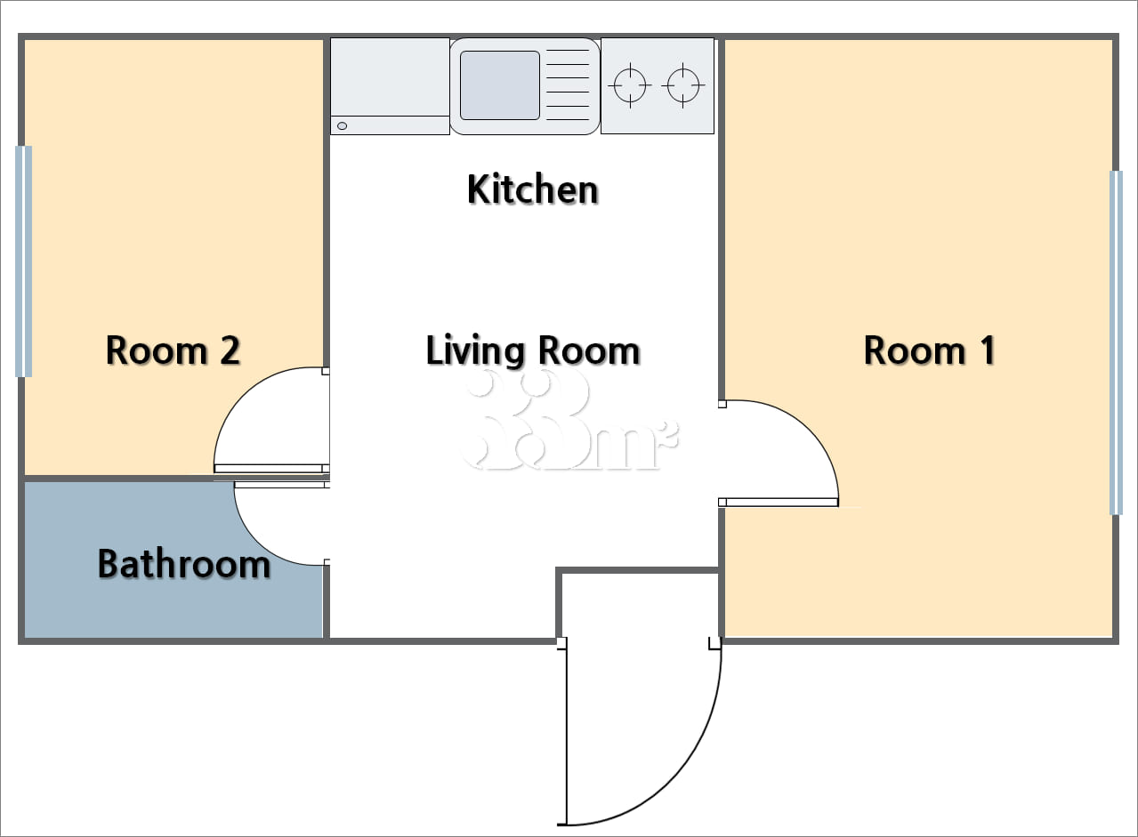 🌈 Samsung Two-Room Apartment #SeolleungPark 1th image