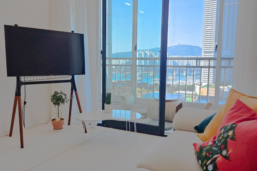 해운대해변과요트경기장뷰