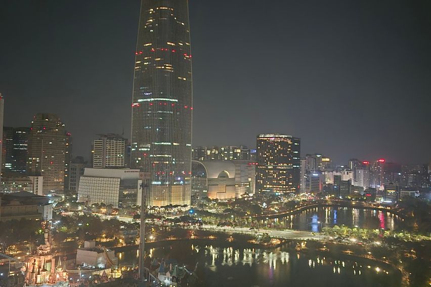 석촌호슈 롯데타워 야경