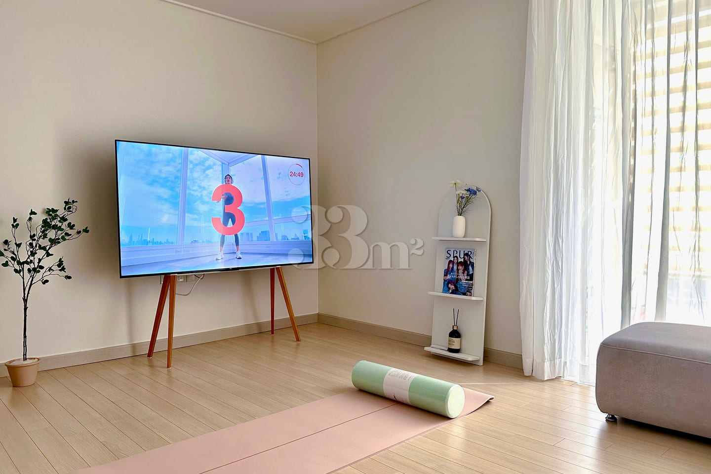 65-inch TV with separate bedroom and living r 2th image