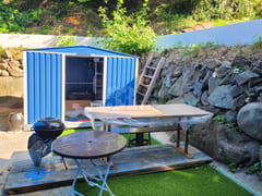 Blue House on the Hill at Dangpo Port 8th image