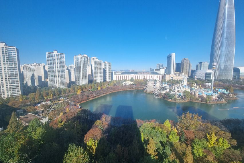 석촌호슈 롯데타워 야경