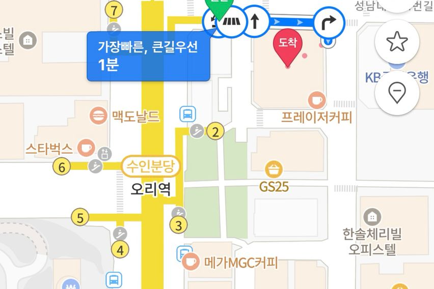 오리역1번출구1분거리!