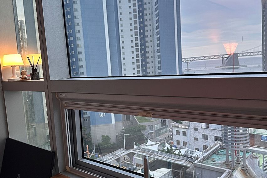 광안리 해수욕장 바로앞