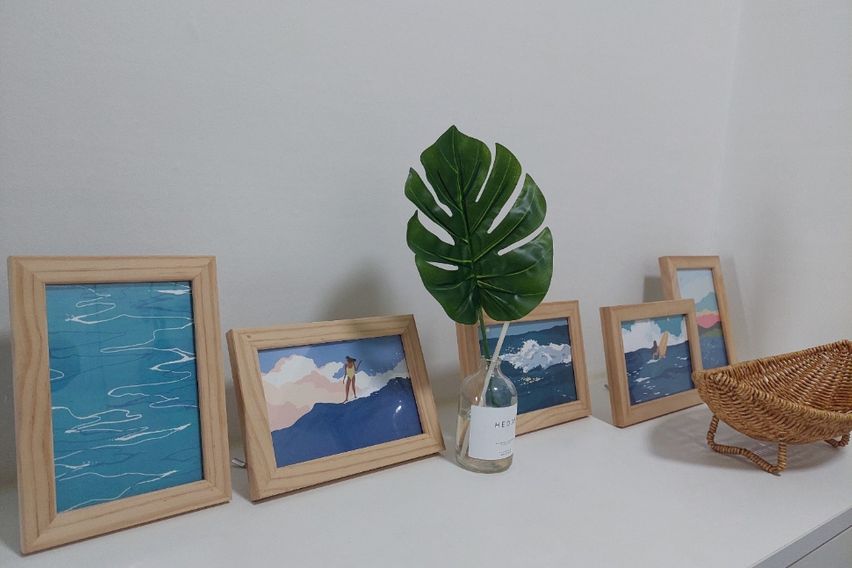 해변 도보#빔프로젝터 