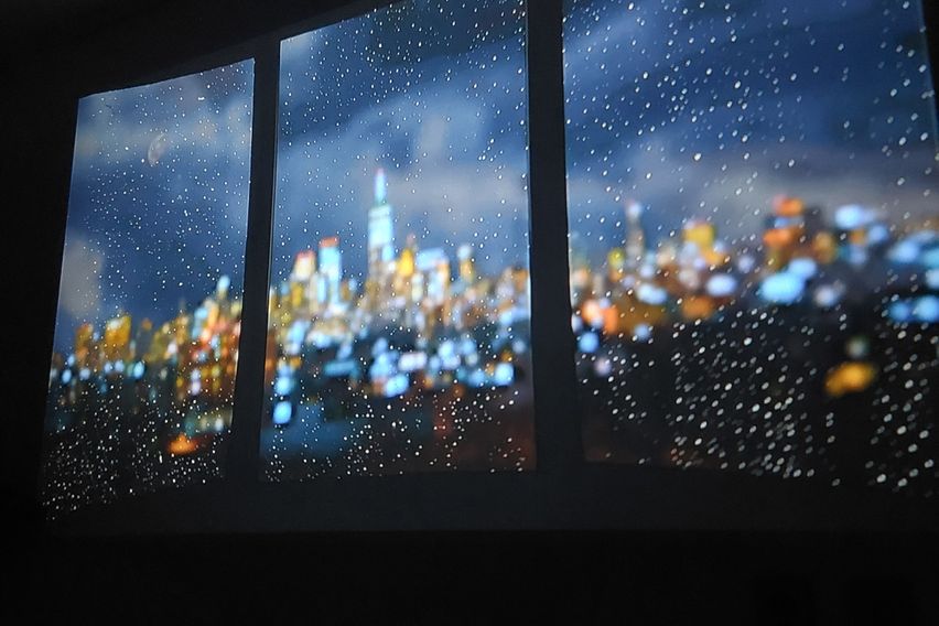 해변 도보#빔프로젝터 