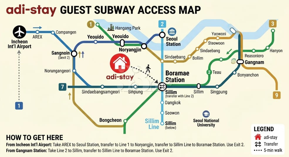 5 minutes from Boramae Station, fully furnish 1th image