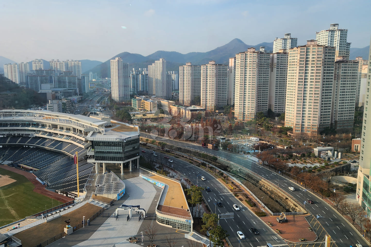 Refreshing Baseball Stadium & City View 1th image