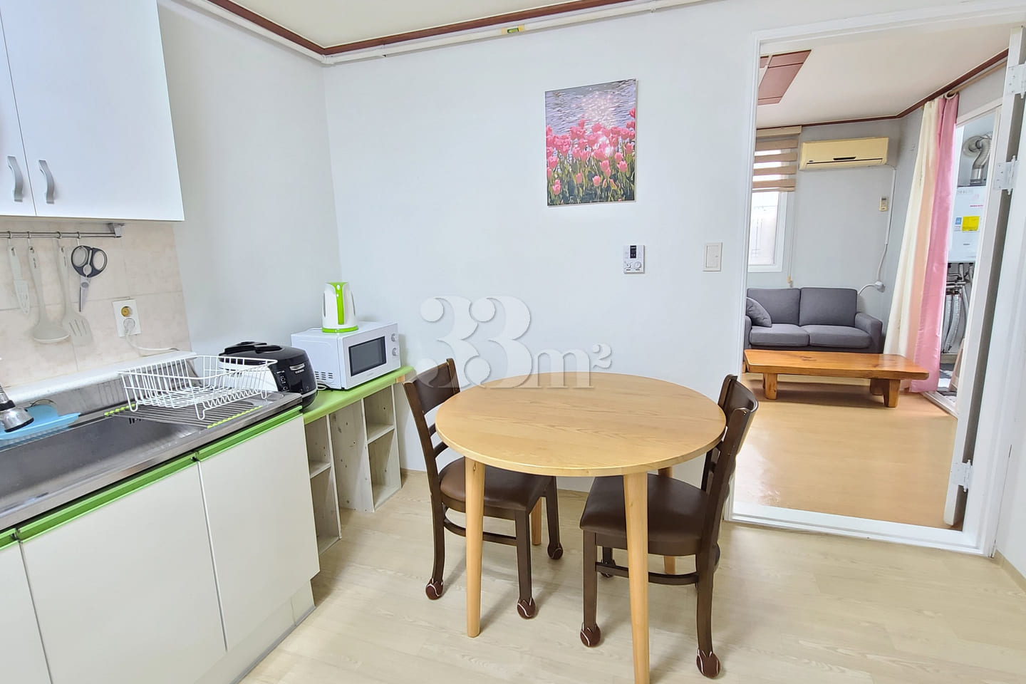 2 bedrooms, living room, Seongseo, 102 2th image