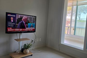 남대천 산책코스 아파트