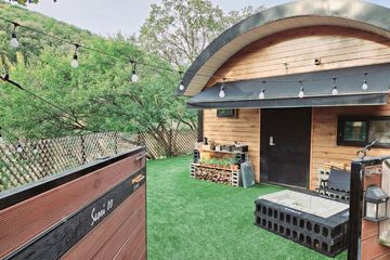 A private house like a mountain lodge in the 