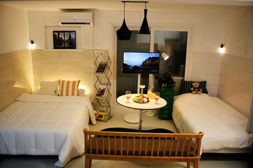 홍대역3분/3인/세탁기