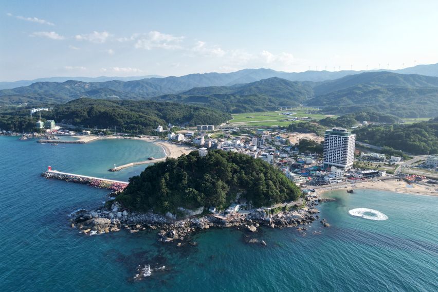 인구해변위치 누워서바다