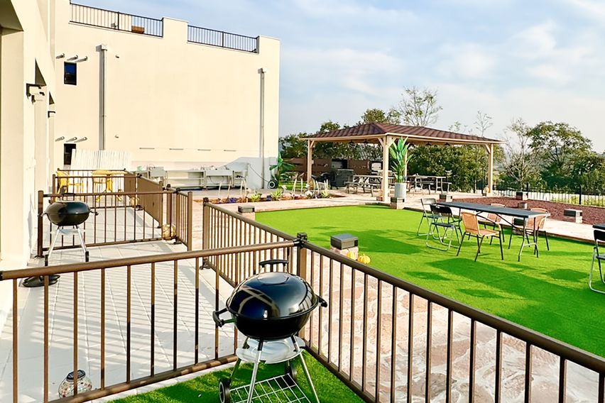 개인테라스 바베큐 마당